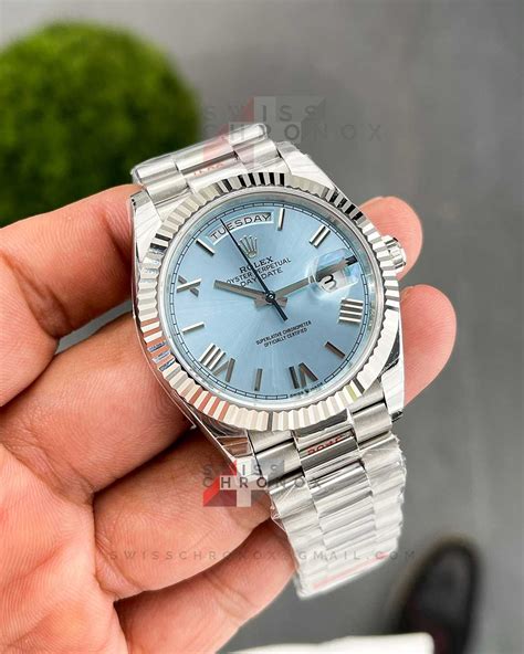 rolex day date platinum ice blue 2991|Rolex Day-Date watches.